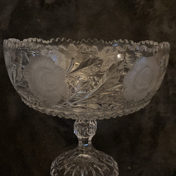 Rose collection by Miller Import pedestal bowl - Picture 3 of 6